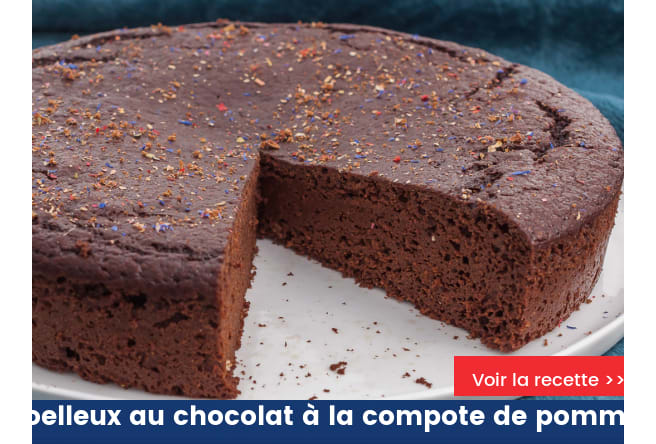 Moelleux au chocolat à la compote de pommes